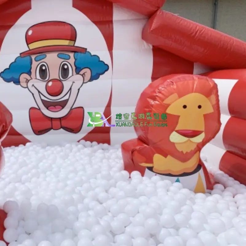 Party Circus Clown Theme Outdoor Inflatable Ball Pit With Bounce House Baby Foam Ball Pit Pool