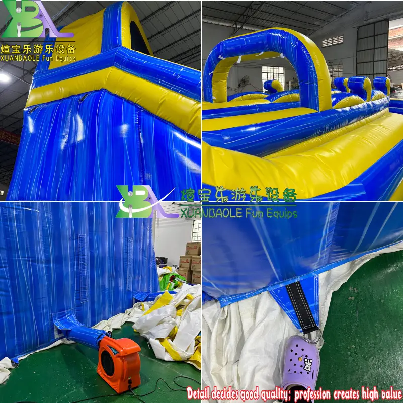 Lead free backyard kids inflatable water slide with pool Super Splash water slide