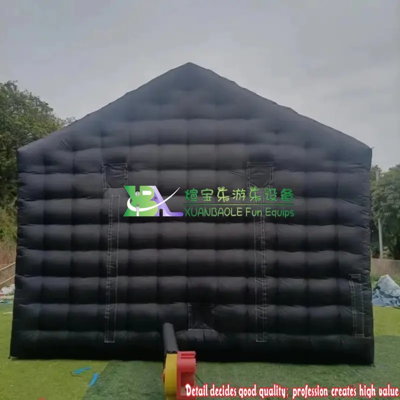 Commercial Black disco light mobile night club tent Inflatable Cube Party Tent