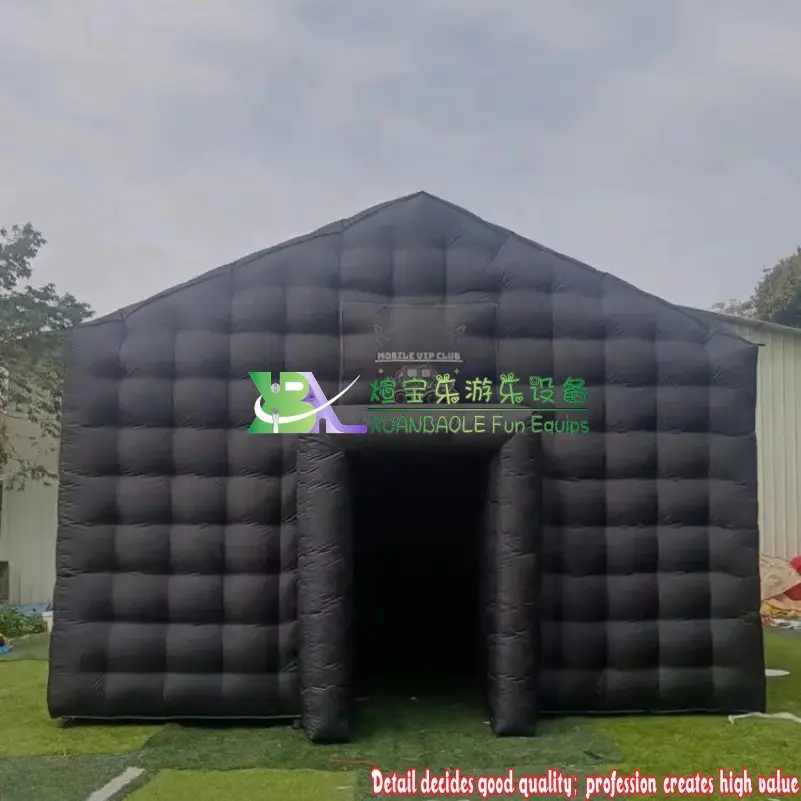 Commercial Black disco light mobile night club tent Inflatable Cube Party Tent
