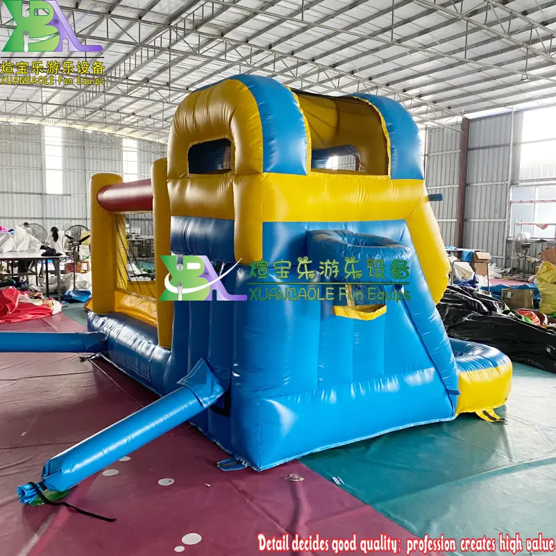 New design commercial mini bounce house water slide with pool inflatable bouncer