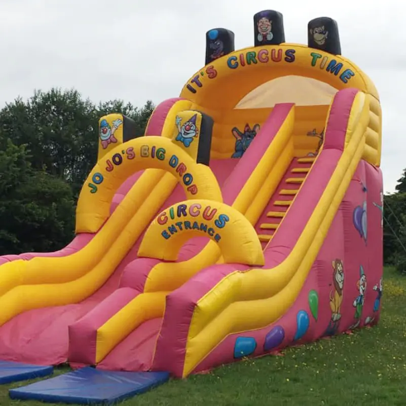 Circus Joker Adults Kids Inflatable Clown Slide, Jo Jo's Big Drop Inflatable