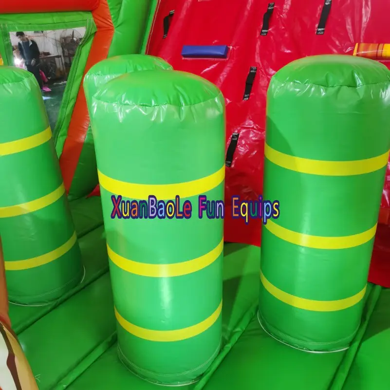 Obstacle course Jungle 9.5M inflatable tropical fun run assault course