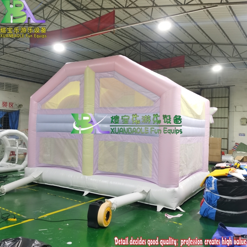 Commercial Pastel Colorful Inflatable Unicorn Bounce House Combo Kids Jumping Moonwalk Inflatable Unicorn Bouncy Castle Slide