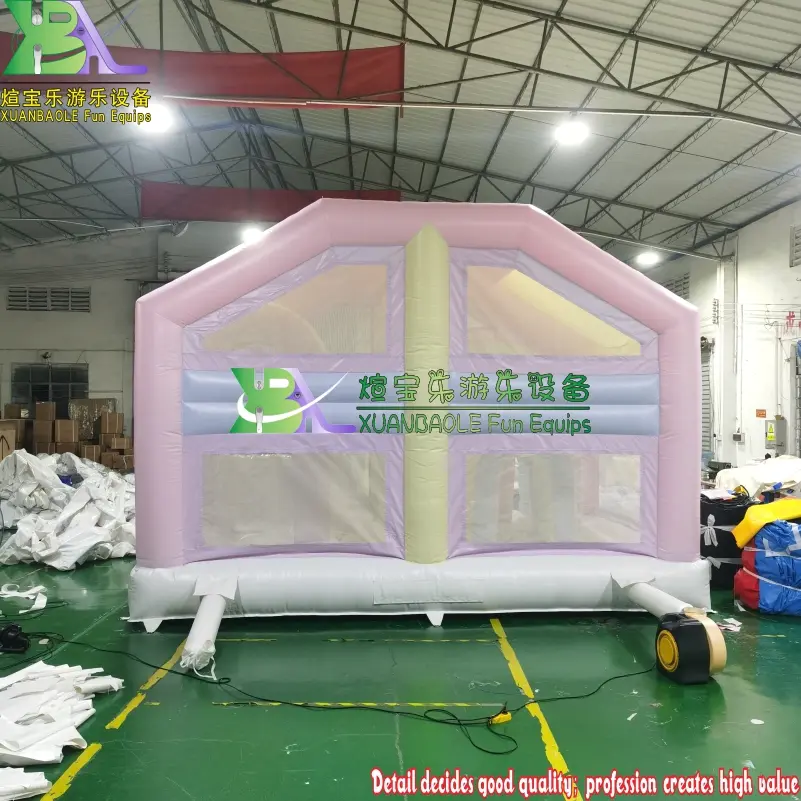 Commercial Pastel Colorful Inflatable Unicorn Bounce House Combo Kids Jumping Moonwalk Inflatable Unicorn Bouncy Castle Slide