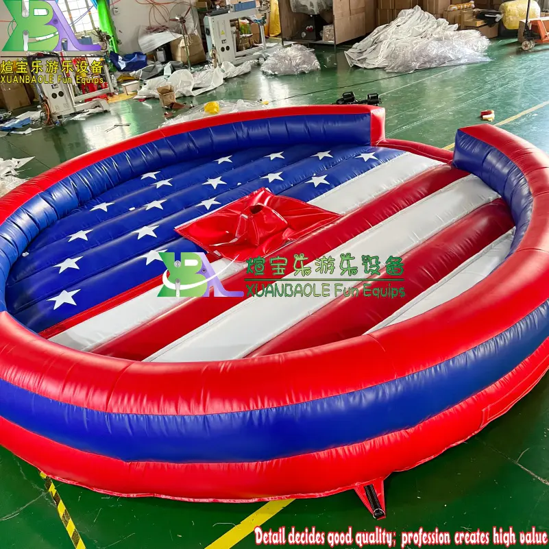 Bull Rodeo Sports Entertainment Party Rental Equipment Riding Rodeo Mechanical Bull with Inflatable USA mattress