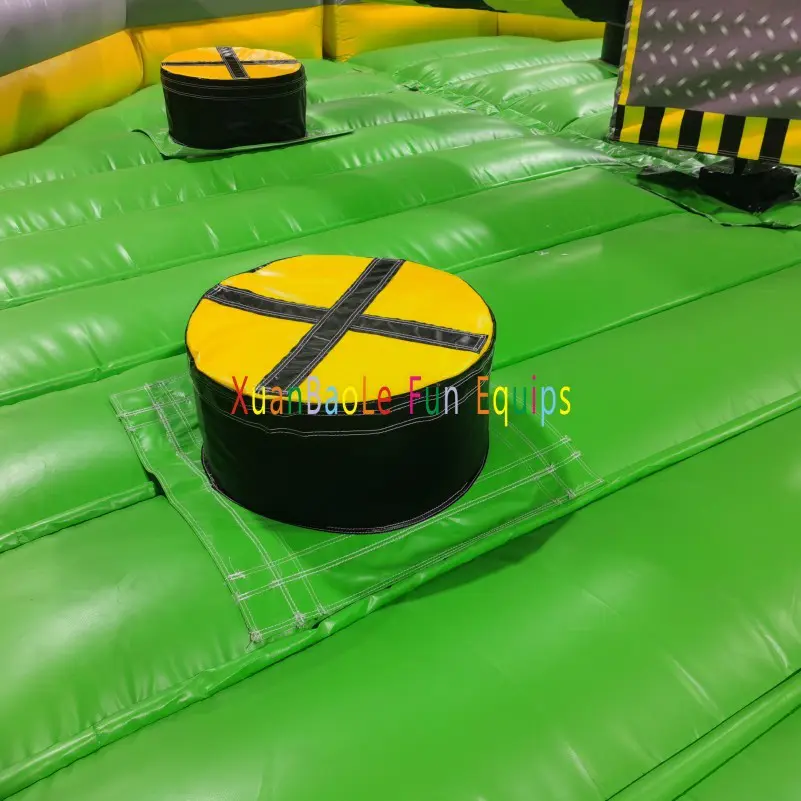 6m dia Custom Toxic Mechanical inflatable meltdown machine, meltdown wipeout game