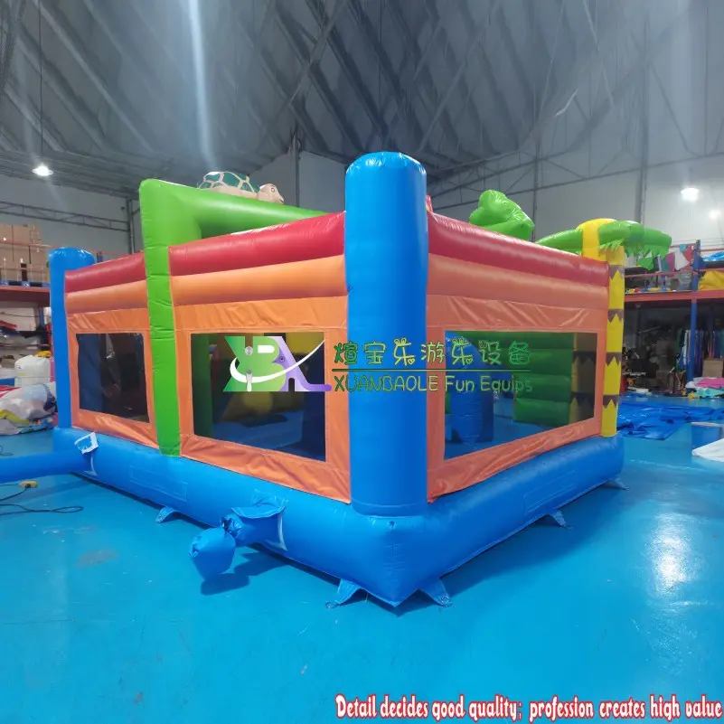 Hawaii Aloha Inflatable Party Bounce Commercial Inflatable Bouncer Moon Bounce House/ Bouncy Slide Combo for Kids