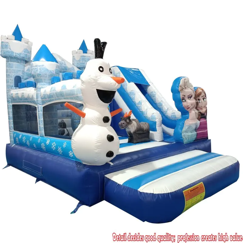 Inflatable Snow Queen bouncer Frozen Ice Princess themed bouncy castle outdoor trampoline