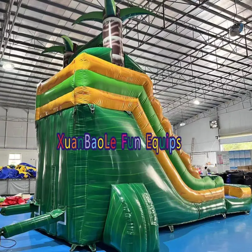 Commercial Grade 22 Ft Crush Water Slide Green Marble inflatable water slide