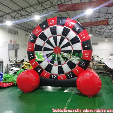 Red&Black Inflatable soccer ball dartboard toss football dartboard game foot double people dart sport game