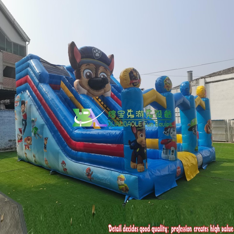 New PAW Patrol Dog Inflatable Bounce Slide, Amusement Park Toddler Inflatable Slide , Paw Patrol Theme Blow Up Slide