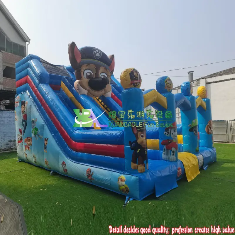 New PAW Patrol Dog Inflatable Bounce Slide, Amusement Park Toddler Inflatable Slide , Paw Patrol Theme Blow Up Slide