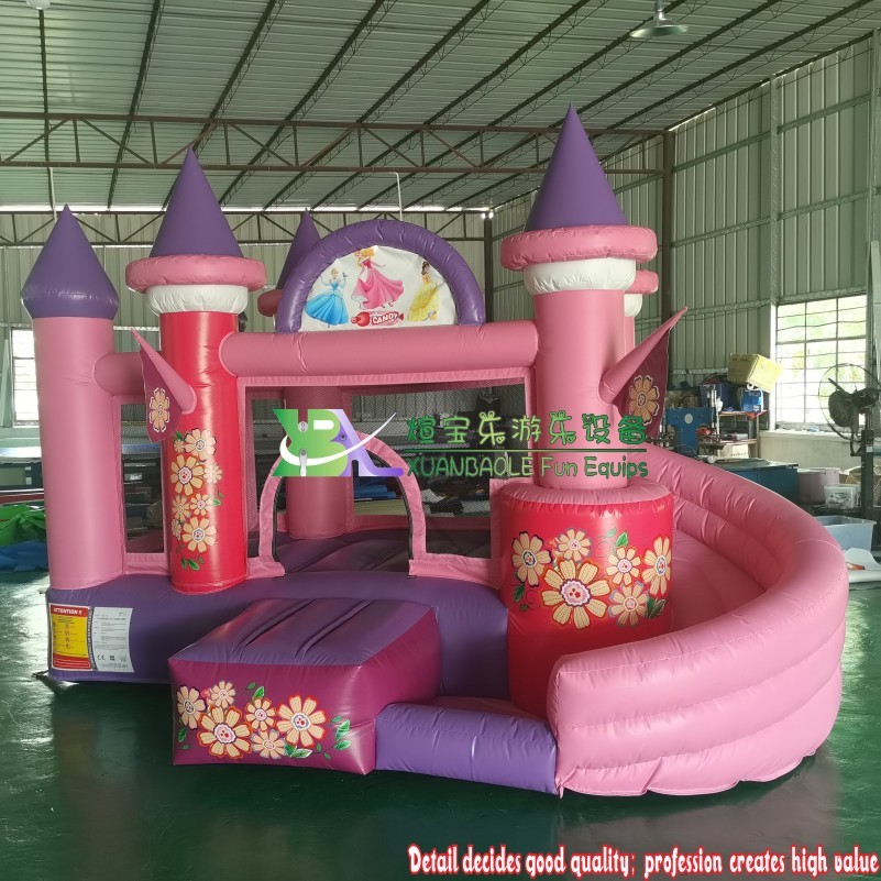 Hot Inflatable princess castle bounce castle N slide combo