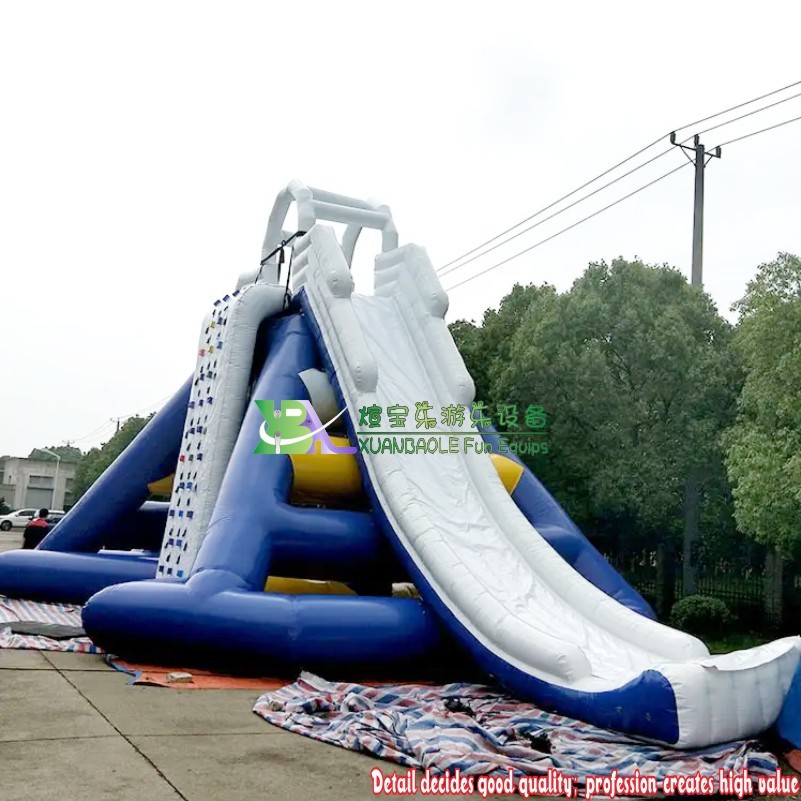 Commercial Inflatable Water Toy Floating Slide Game / Large Aqua Slides for Sea , Lake