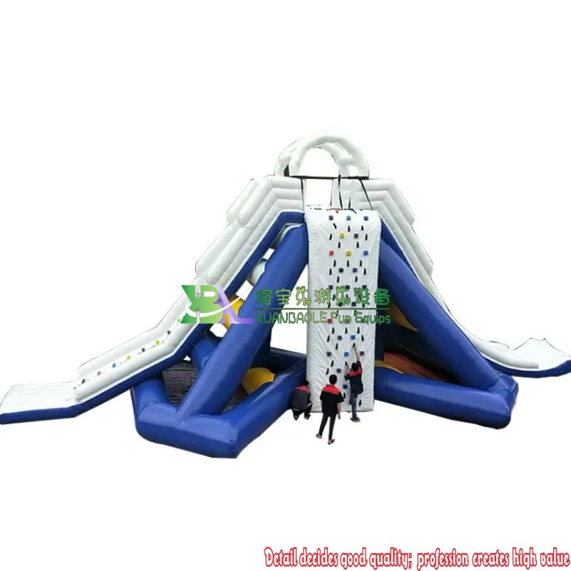 Commercial Inflatable Water Toy Floating Slide Game / Large Aqua Slides for Sea , Lake