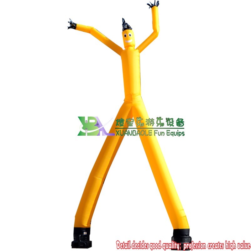 Inflatable 2 tube sky dance yellow inflatable air dance