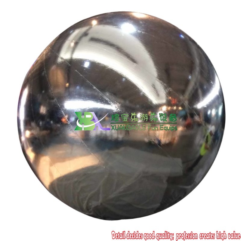 Silvery inflatable mirror ball expo event decoration