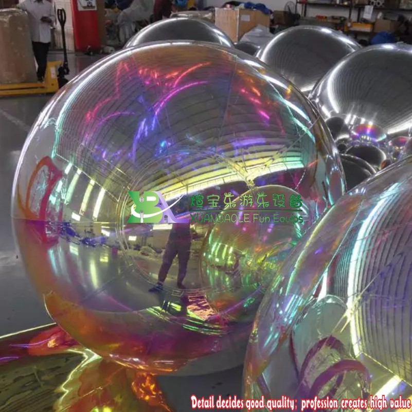 Net Red Colorful Inflatable Mirror Ball Outdoor Creative Inflatable shine Ball Giant Inflatable Model Ball