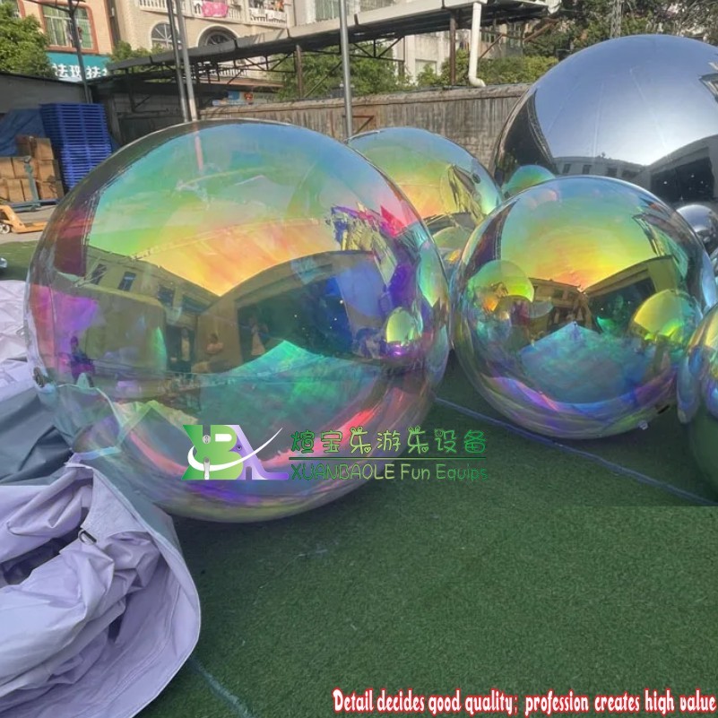 Net Red Colorful Inflatable Mirror Ball Outdoor Creative Inflatable shine Ball Giant Inflatable Model Ball