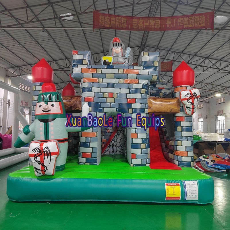 Knight Castle Bouncer House, Kids Favorite Cartoon Printing Jumping Castle Combo