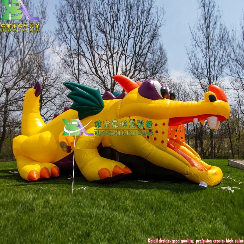 Inflatable Dragon Hide-n-Slide Dragon Playland