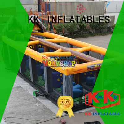 KK INFLATABLE cartoon obstacle course for kids good quality for adventure