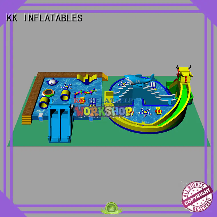 inflatable water playground dinosaur for amusement park KK INFLATABLE