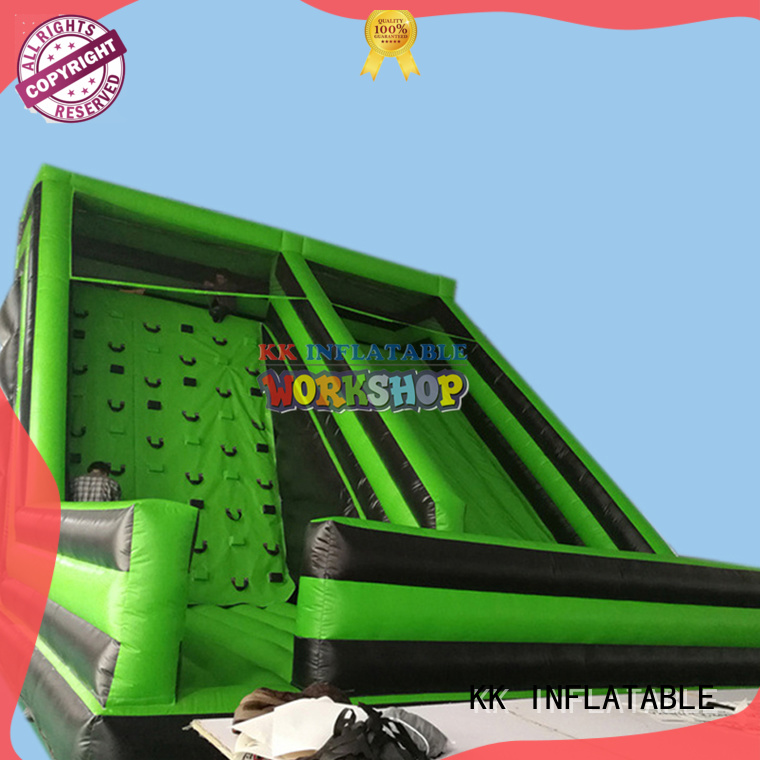 KK INFLATABLE giant kids climbing wall factory direct for paradise