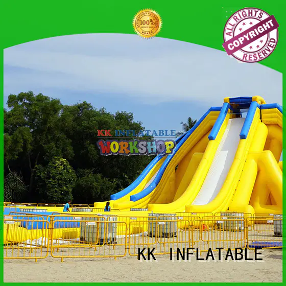 KK INFLATABLE portable blow up water slide supplier for paradise