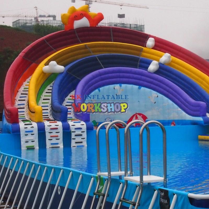 pvc inflatable water parks factory price for seaside KK INFLATABLE-3