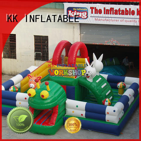 KK INFLATABLE climbing water obstacle course good quality for sport games