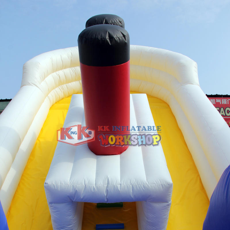 KK INFLATABLE fire truck shape blow up water slide supplier for exhibition-2