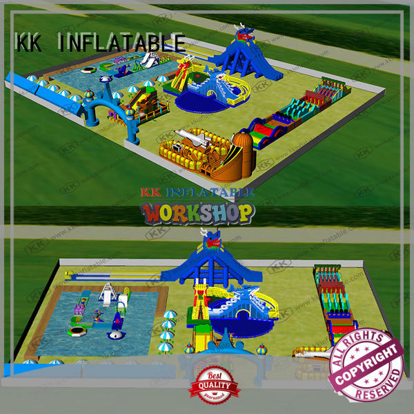 cartoon inflatable water playground good quality for children