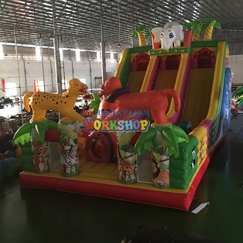 KK INFLATABLE transparent inflatable castle colorful for playground-3