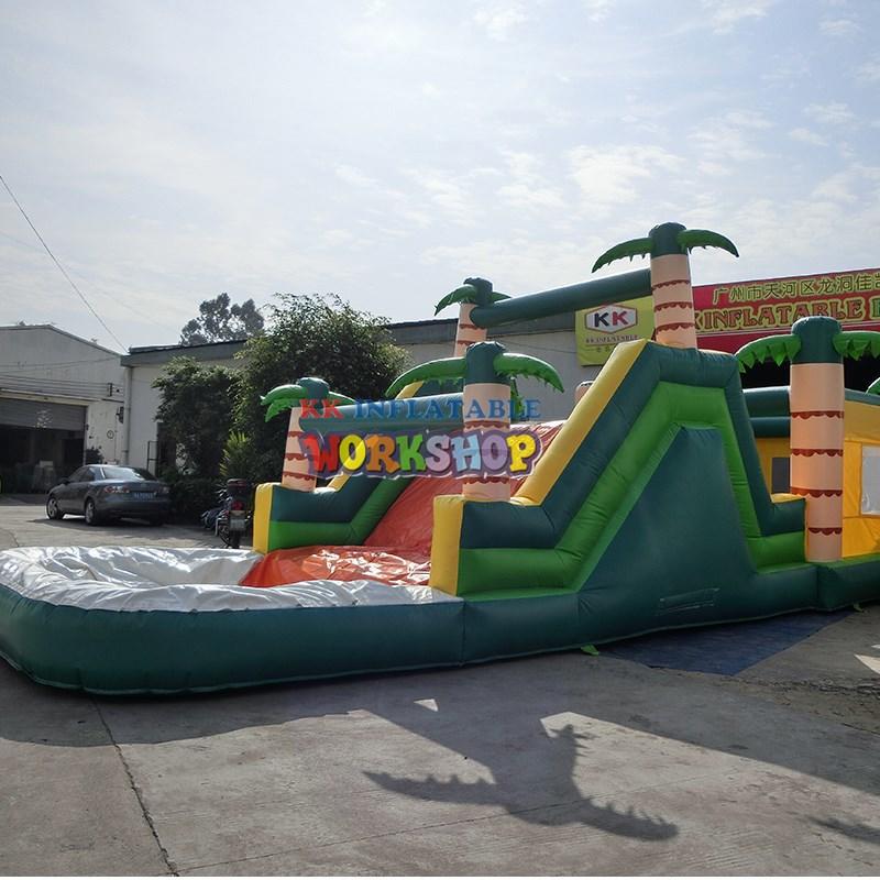 slide pool water slides for kids fire truck shape for swimming pool KK INFLATABLE-3