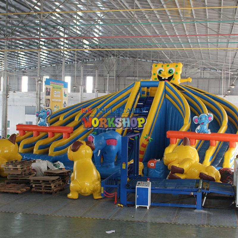 KK INFLATABLE creative design kids inflatable water park multichannel for beach-2