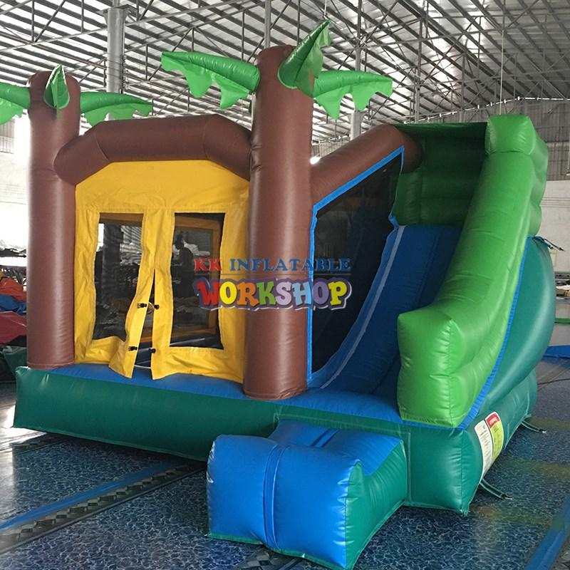 KK INFLATABLE creative bouncy castle with slide slide combination for playground-2