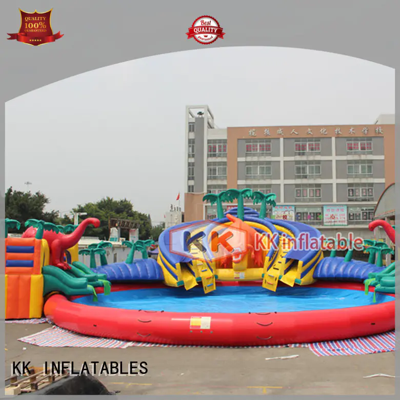 durable inflatable theme playground blue animal modelling for paradise