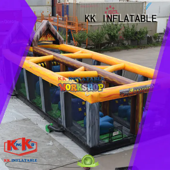 KK INFLATABLE creative blow up obstacle course factory price for playground