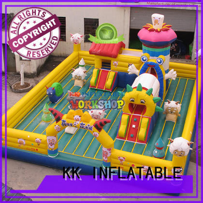 multifuntional bouncy castle obstacle course wholesale for playground KK INFLATABLE