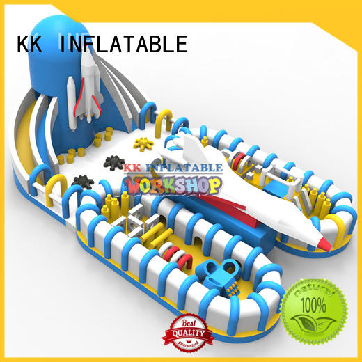 Inflatable Aircraft Obstacle Trampoline