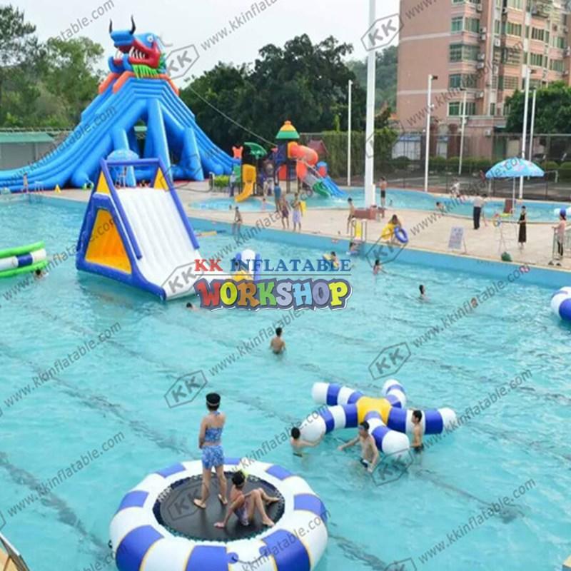 kids inflatable water park blue for amusement park KK INFLATABLE-1