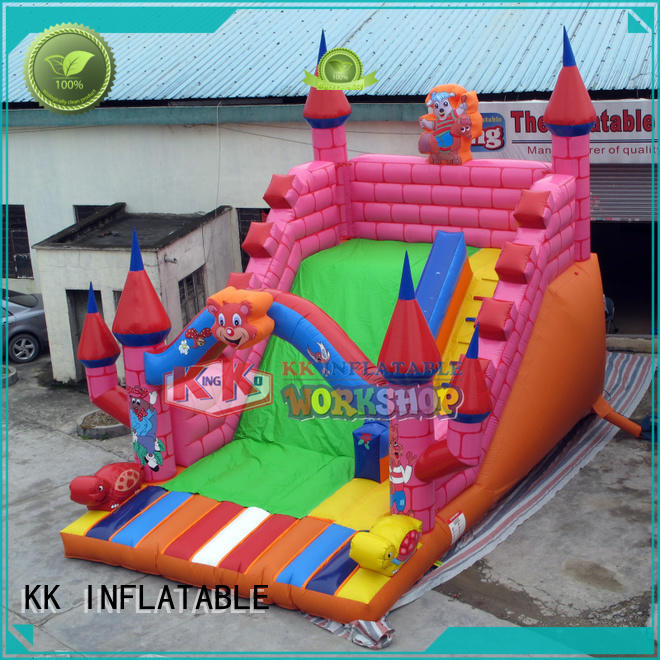 KK INFLATABLE truck inflatable slide colorful for swimming pool