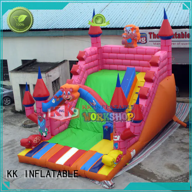 KK INFLATABLE truck inflatable slide colorful for swimming pool