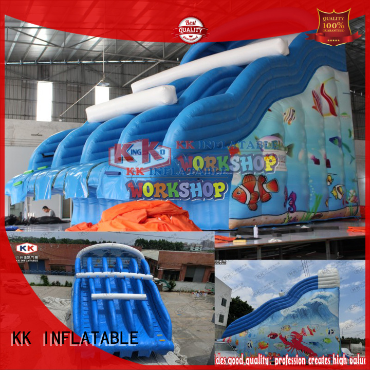 KK INFLATABLE cartoon blow up water slide bulk production for paradise