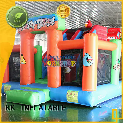 KK INFLATABLE animated cartoon inflatable castle colorful for paradise