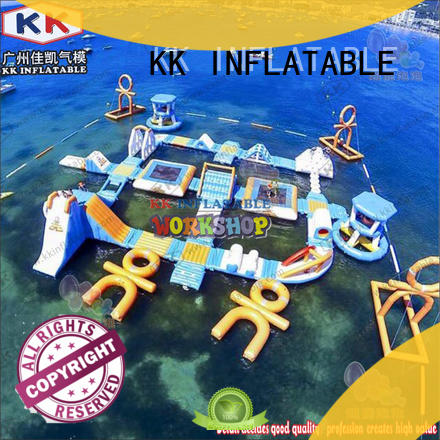 blue kids inflatable water park pvc for children KK INFLATABLE