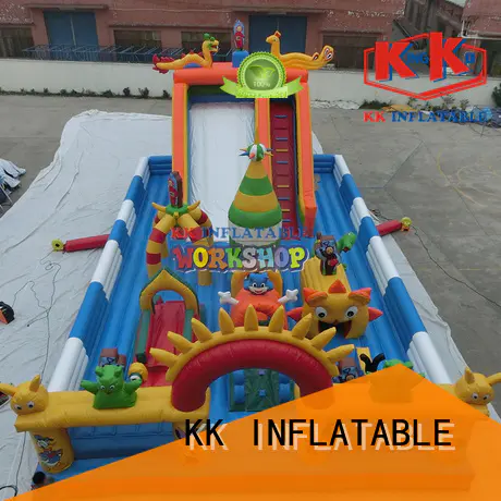 panda inflatable water obstacle course castle for adventure KK INFLATABLE