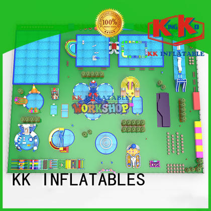 KK INFLATABLE rainbow kids inflatable water park manufacturer for children